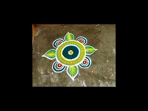 Diwali special beautiful flower kolam by laks Rangoli designs #shorts