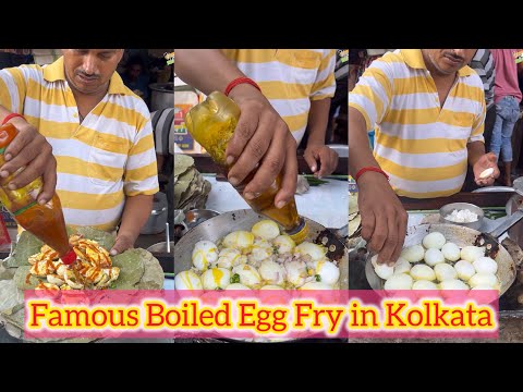 Famous Boiled Egg Fry in Kolkata😍😍 Bhut famous hai Uncle ji Kolkata mei🤩🤩