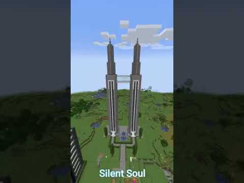 🔴Minecraft Cobblestone Twin Tower🔴 #shorts