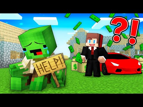 JJ Became RICH and Kick Mikey Out in Minecraft (Maizen)