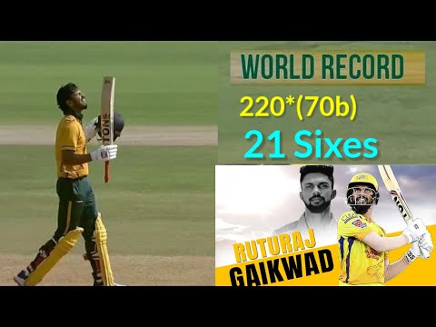 CSK Ruturaj Gaikwad Batting Double century in Vijay Hazare Trophy 2025 Today