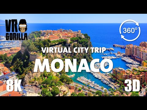 Monaco Guided Tour in 360 VR (short) - Virtual City Trip - 8K 360 3D