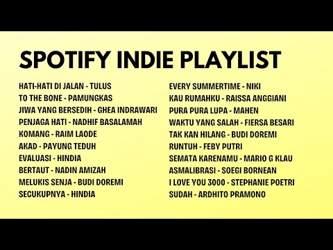 SPOTIFY INDIE PLAYLIST