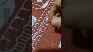 warli painting border #shorts #simplepainting #drawing #warlipainting #warliart #warli