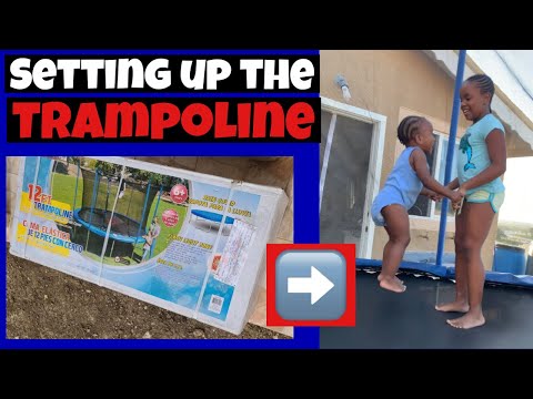 How to set up a 12ft SportsPower trampoline || *finally assembled*