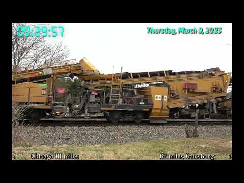 3/9/23 BNSF Mendota Sub Trains w/ Repainted 184, Ballast Cleaner and Tamper, K5L