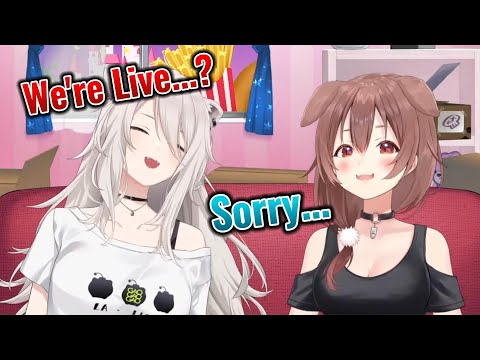 Korone Forget to Tell Botan They Were Live... 【Hololive】