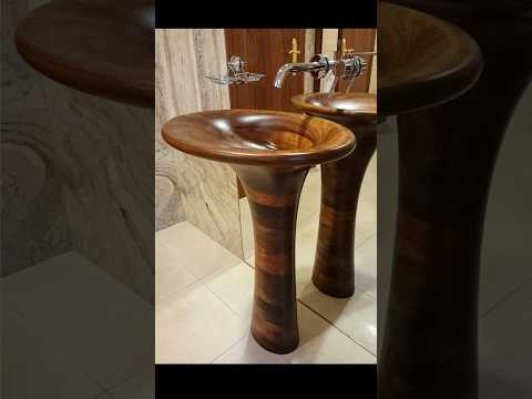 Wooden unique washbasin#trending #washbasindesign #basindesign #homedecor #ytviral #shorts #interior