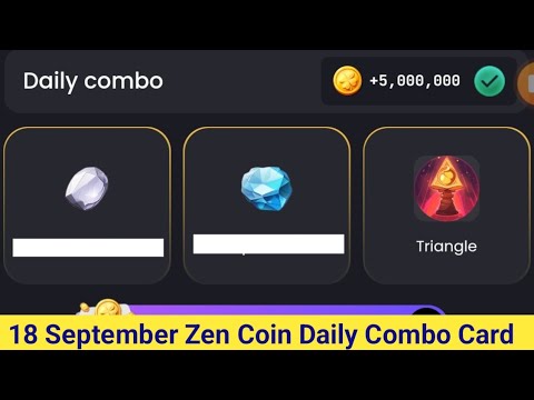 18 september Zencoin daily Combo Card