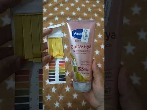 Let's test PH level of Vaseline gluta-hya body lotion#shortvideo  #skincare  #shorts