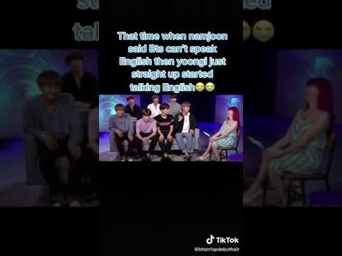 Namjoon's response is like "dude, you speak English now?" 🙄 #BTS #Shorts