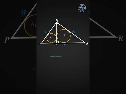 Distance between two circles in right angle Triangle #shorts #ytshorts #trending #viralvideo #math