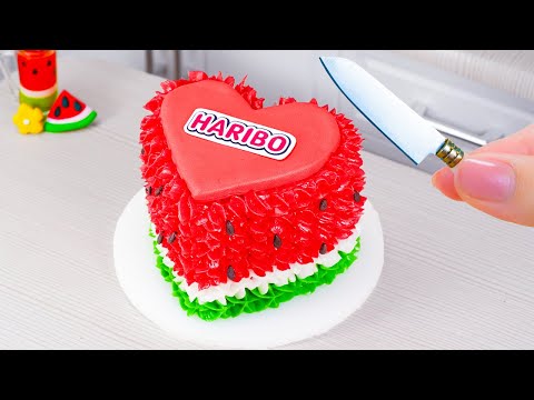 Satisfying Tiny Melon Cake  | Decorating Amazing Cake Miniature