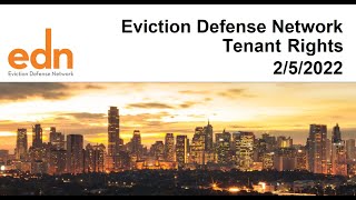 Eviction Defense Network / Pasadena Tenants Union - Tenant Rights 2/5/2022