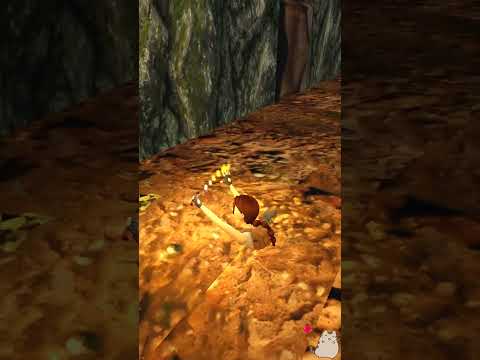 Self-aware Lara Croft Falls in the Mud in Tomb Raider 3