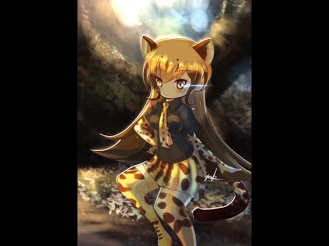 けものフレンズ  青い稲妻 speedpaint (#けものフレンズ    #動物朋友#kemonofriends #キングチーター#國王獵豹#kingcheetah)