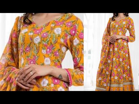 New Trandy.  |  Front Pleated V Collar Neck Kurti Cutting and stitching | kurti Design