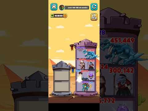 Max Level Hero Tower War All Levels New Update Android , ios Shorts # 409