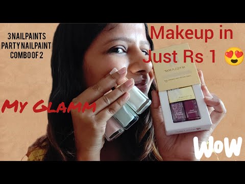 manish Malhotra nail paint review| My Glamm | In just Rs 1😍| how to buy makeup in budget? nailpaints