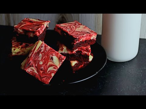 Delicious Red Velvet Brownies | Red Velvet Cheesecake Brownie Recipe