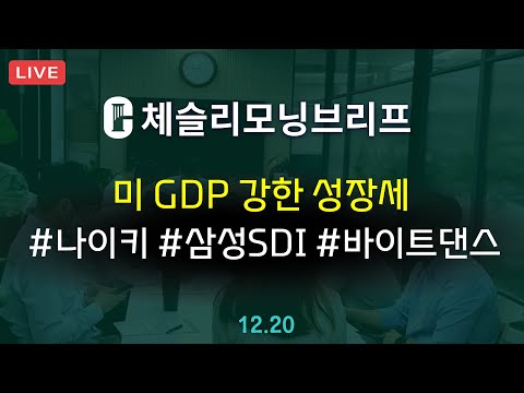 [체슬리모닝브리프] 미 3분기 GDP 확정발표. 나이키 실적. 삼성SDI. 심텍. 바이트댄스 [24/12/20]