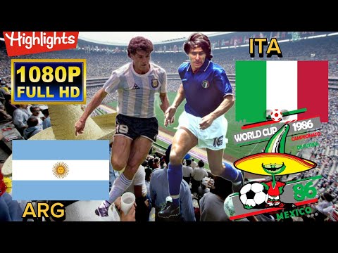 ARGENTINA vs ITALY 1-1 / WORLD CUP MEXICO 1986 / Full HD 1080p.