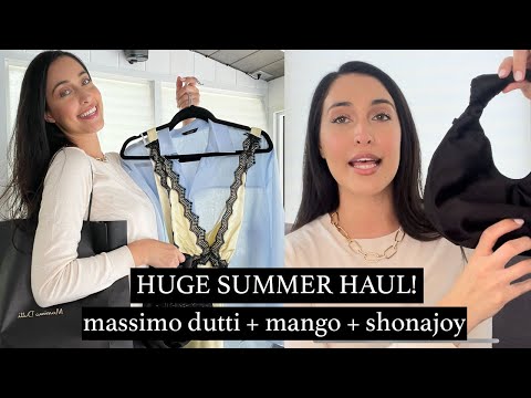 HUGE SUMMER CLOTHING HAUL & TRY ON! | MANGO, MASSIMO DUTTI, SHONA JOY