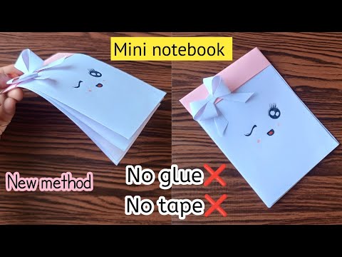 DIY mini notebook|How to make mini notebook with paper|No glue mini notebook|No glue paper craft