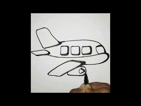 Aeroplane Drawing/How to draw aeroplane#viral #youtubeshorts#shortvideo #drawing and painting magic