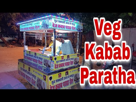 hardworking man selling veg kabab paratha | veg kabab | paratha | kabab | Sanjay Nagar Ghaziabad