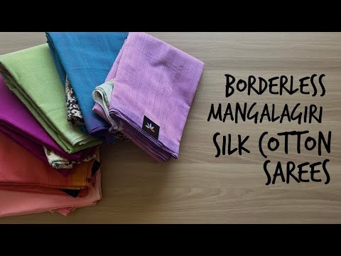 Detailed Video - Borderless Handloom Mangalagiri Cotton Sarees | Shop on www.fabk.in