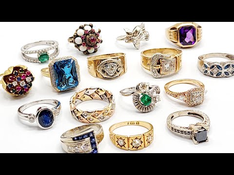 BEST PAWN SHOP FINDS 2024: 18K, 14K GOLD, DIAMONDS, GEMSTONE RINGS #pawn #gold #gemstone #rings