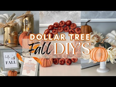 🍂 FALL DOLLAR TREE DIYS 2024 | EASY HIGH END AUTUMN DIY CRAFTS 2024 | Dollar Tree Fall Decor 🍂