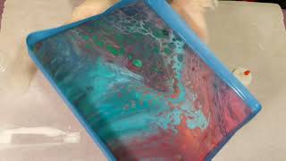 Testing TriArt Liquid Glass Diluted with Water to Seal an Acrylic Pour Painting