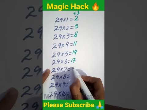 Magic table | Table Tricks | table of 29 #short #howtosolvemathspuzzles