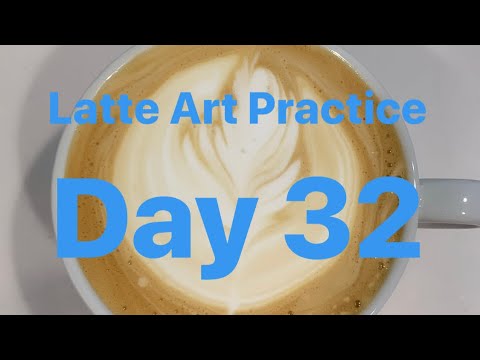 Latte Art Practice Day 32/ ラテアート練習記録 32日目/ 라떼 아트 연습 32 일차/ 第三十二天拿铁艺术练习