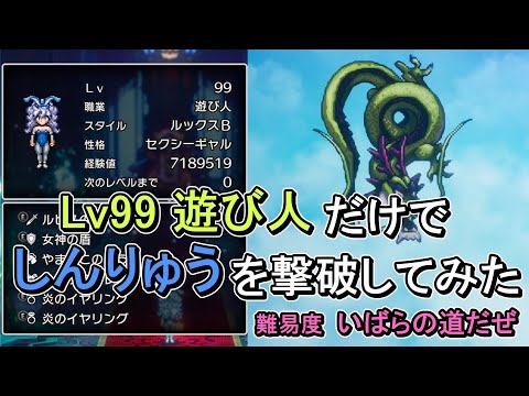 【ソロ】Lv99遊び人だけで、しんりゅうを撃破してみた【ドラゴンクエストⅢ　HD-2D】【難易度 いばらの道だぜ】【ネタバレ注意】