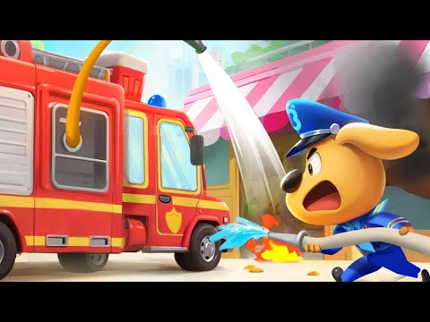 Fire in the Cake Shop | Safety Tips | Sheriff Labrador Kids Cartoon | BabyBus TV