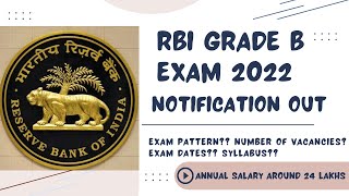 All About RBI Grade B Exam 2022 | Notification Out | Golden Opportunity for all 🎓🎉.