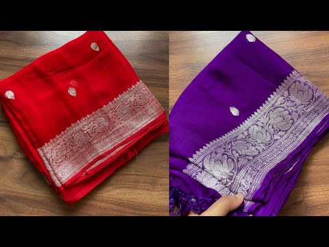 Banarasi semi  georgette  Warm silk saree