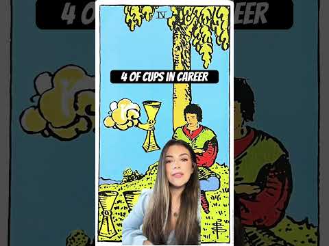 Tarot Cards in Career: 4 of Cups #tarot #tarotcardmeanings #4ofcups