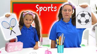 Ruby and Bonnie Play Sports Day At School