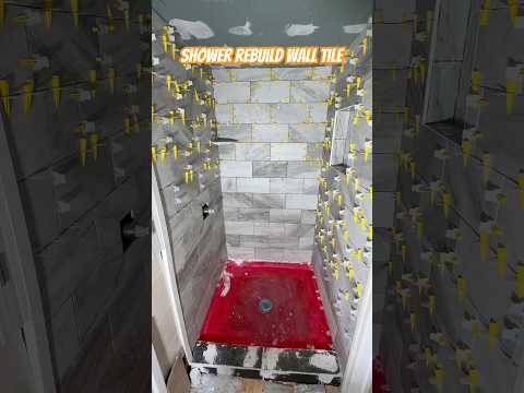 Shower Rebuild Wall Tile #diy #construction #shower #rebuild #howto #stepbystep #bluecollar #viral