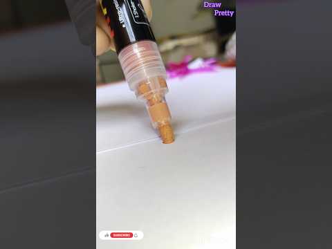 🟤 activating my new acrylic paint marker|subscribe my channel #drawpretty #markers #satisfying