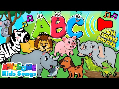 ABC Zoo Song with Real Animal Sounds! Fun Alphabet Learning for Kids #AwesomeKidsSongs