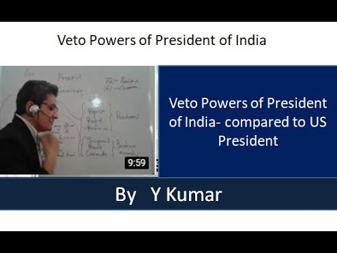 Veto powers of President of India- President of US-Indian polity