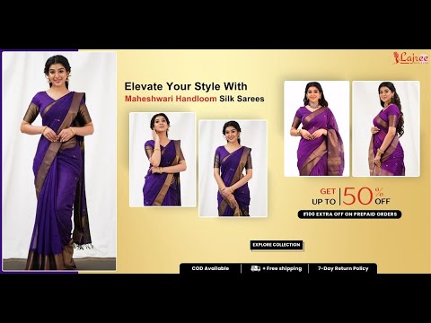 ✨ Elevate Your Style With Maheshwari Handloom Silk Sarees | Lajreedesigner ✨