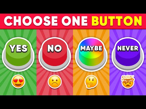 Choose One Button - YES or NO or MAYBE or NEVER! 🤔💭 Quiz Dino