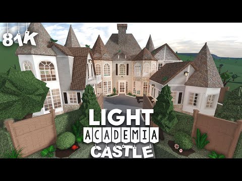 Light academia castle | Welcome to Bloxburg | no advanced placing speed build