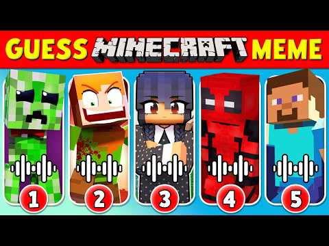 Guess Minecraft Animated Songs and Memes 🎤🔥 Minecraft Movie Quiz | Deadpool, Warden, Wednesday